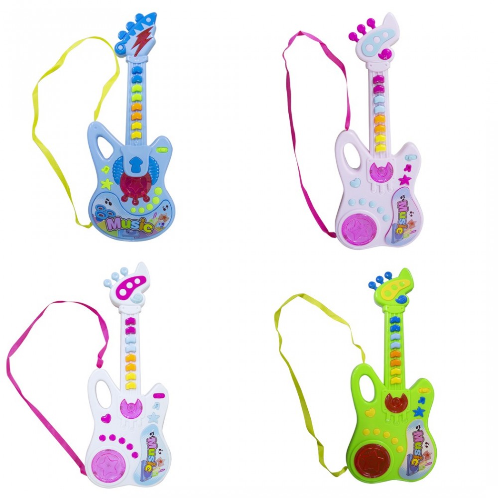 Guitare pour enfants 102268 avec bandoulière mélodies enregistrées et lumières