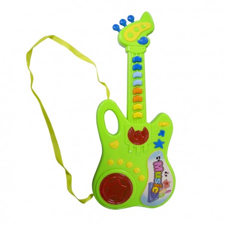 Guitare pour enfants 102268 avec bandoulière mélodies enregistrées et lumières