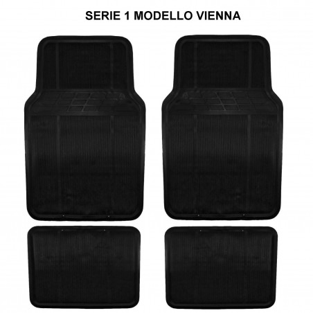 Ensemble Auto PONZA Set 4 Tapis en Caoutchouc et pour Voiture 120x80cm