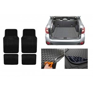 Ensemble Auto PONZA Set 4 Tapis en Caoutchouc et pour...