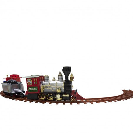 Train d’arbre de Noël batterie 258108 avec lumières et sons 36 pièces 80x19 cm