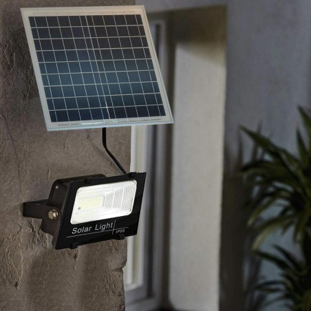 Phare 100W led énergie solaire froide 011100 , crépuscule et télécommande 6500k