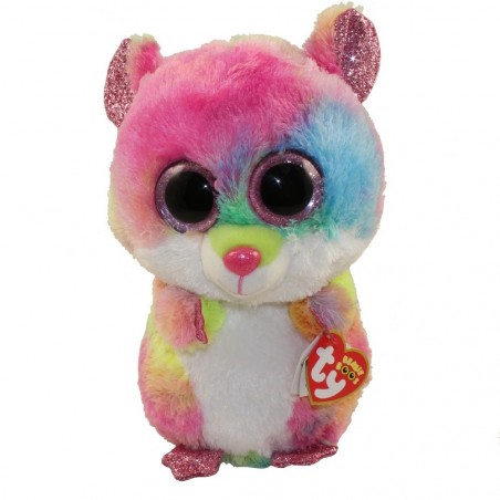 Rodney coloré et poilu 364169 TY BEANIE BOOS hamster en peluche grands yeux