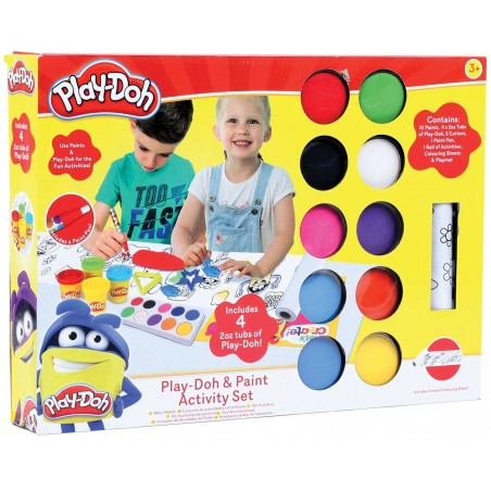 Play Doh&Paint activity set 034843 avec formes, marqueurs et des bacs éducatifs