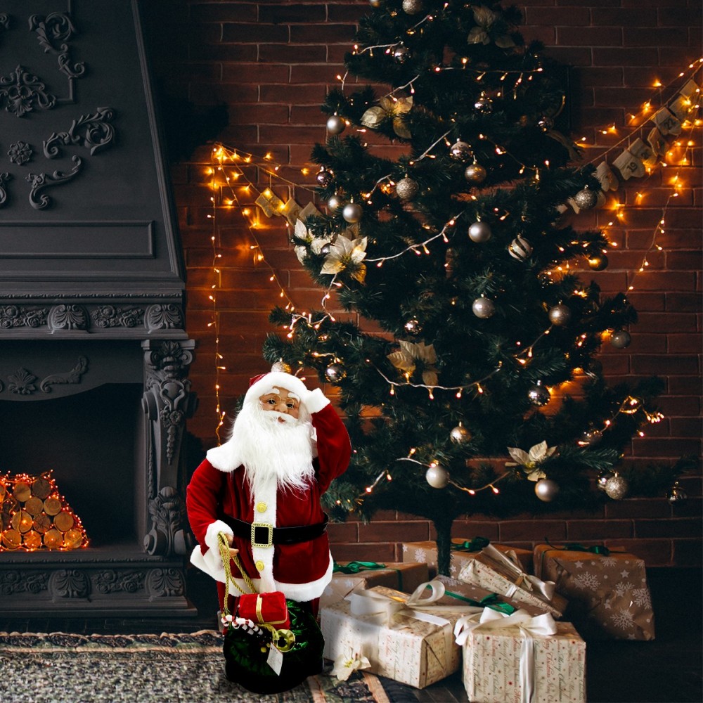 Santa Claus décoration avec sac cadeau 80cm...