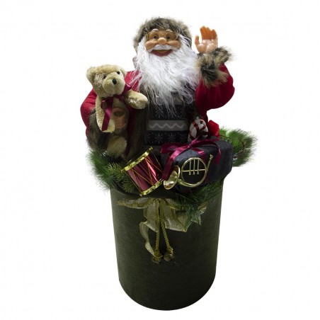 Santa Claus décoration avec pull et sac 80cm 900645 musique lumières mouvement