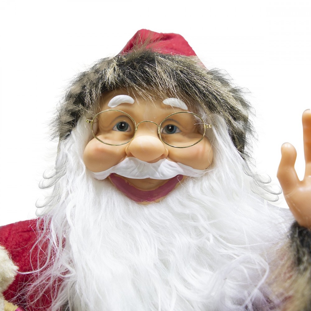 Santa Claus décoration avec pull et sac 80cm...