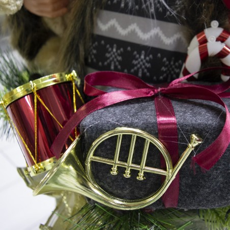 Santa Claus décoration avec pull et sac 80cm 900645 musique lumières mouvement