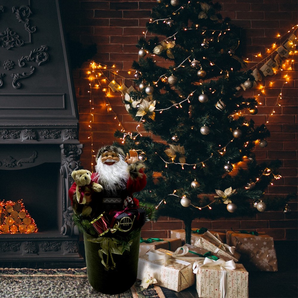 Santa Claus décoration avec pull et sac 80cm...