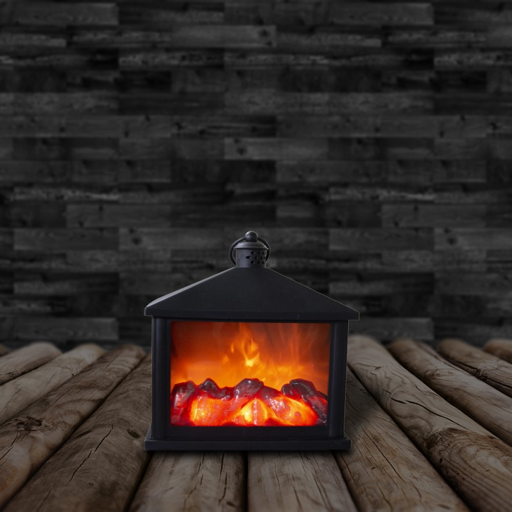 Lanterne avec feu faux 994852 cheminée led...