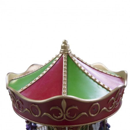 Carrousel de Noël avec des chevaux 367001 , 28x22cm boîte à musique