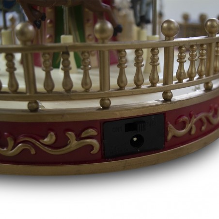 Carrousel de Noël avec des chevaux 367001 , 28x22cm boîte à musique