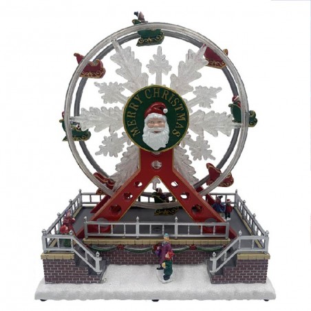 Carrousel de Noël Grande roue 367003 avec musique, lumières et mouvement 29x31cm