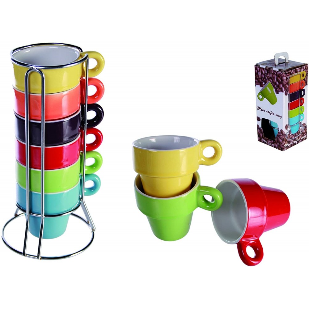 Mini Mug Café 788086 Set de 12 tasses colorées...