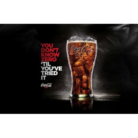 COCA COLA ZERO Pack économique 24 canettes 33 cl. 0 calories