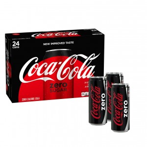 COCA COLA ZERO Pack économique 24 canettes 33 cl. 0 calories