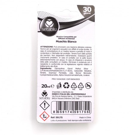 Setablu Arôme mousse blanche 20 ml compatible 591755 diffuseurs environnementaux