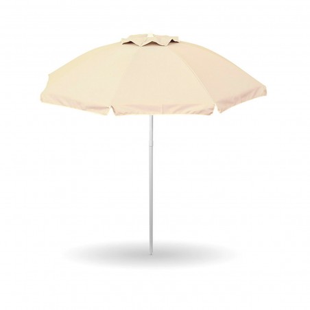 Parasol de plage rond Cayman DIM001 115 x 160 cm avec tige et coupe-vent ECRU