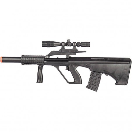 Fusil d’assaut jouet AUG 434000 avec des balles et un viseur 6 MM