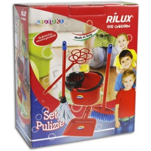 Chariot de nettoyage RILUX enfants 414378 seau, balai et... 2