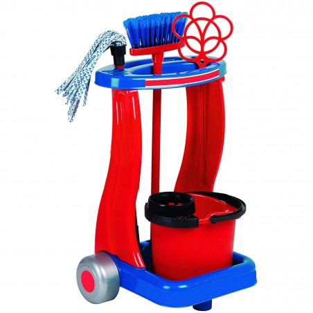 Chariot de nettoyage RILUX enfants 414378 seau, balai et palette