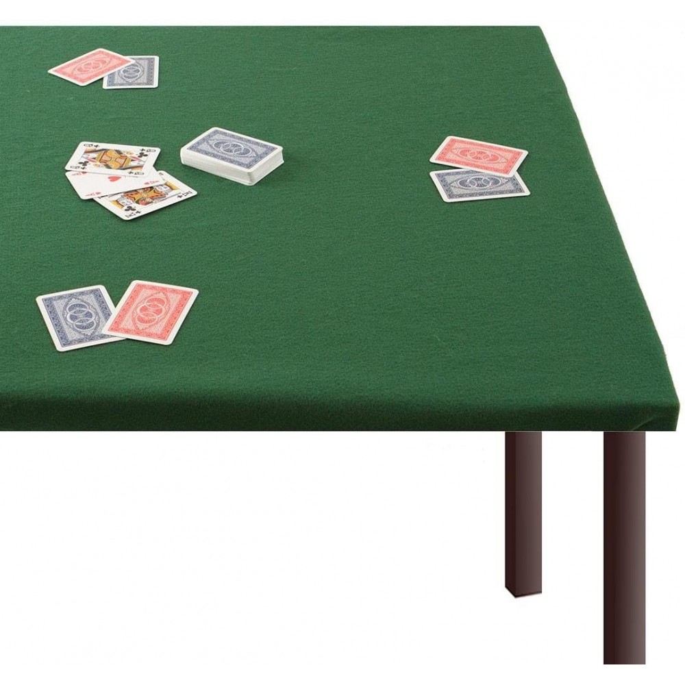 Tissu de table pour le jeu Poker 343926 vert avec élastique 140 x 180 cm