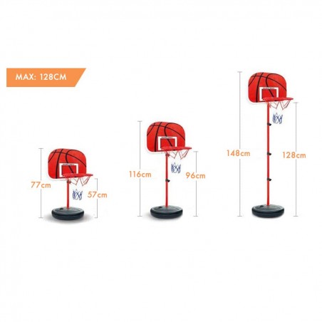 Playset basket-ball enfants 536209 panier réglable hauteur max 148 cm avec balle