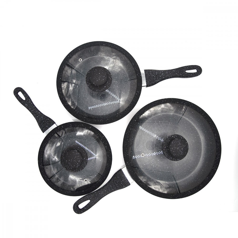 DGBAVARIA set 6 pièces poêles et couvercles...