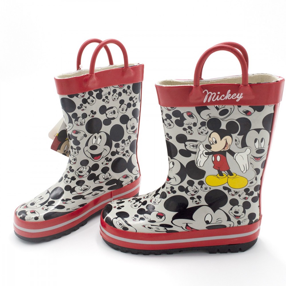 Bottine pour enfant 23-2345 galosce pluie en caoutchouc Mickey Rouge