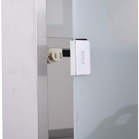 Armoire de pharmacie avec clé en acier inoxydable verre dépoli 30x12x45h cm