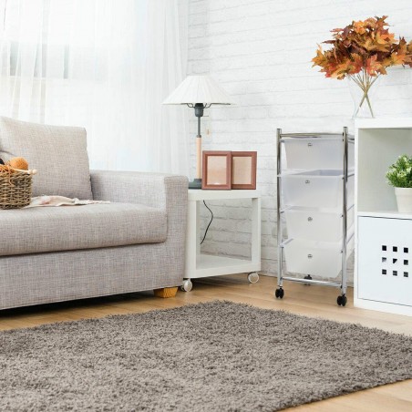 Panier multifonction Porte-objets esthéticiennes maison 4 tiroirs blancs , roues