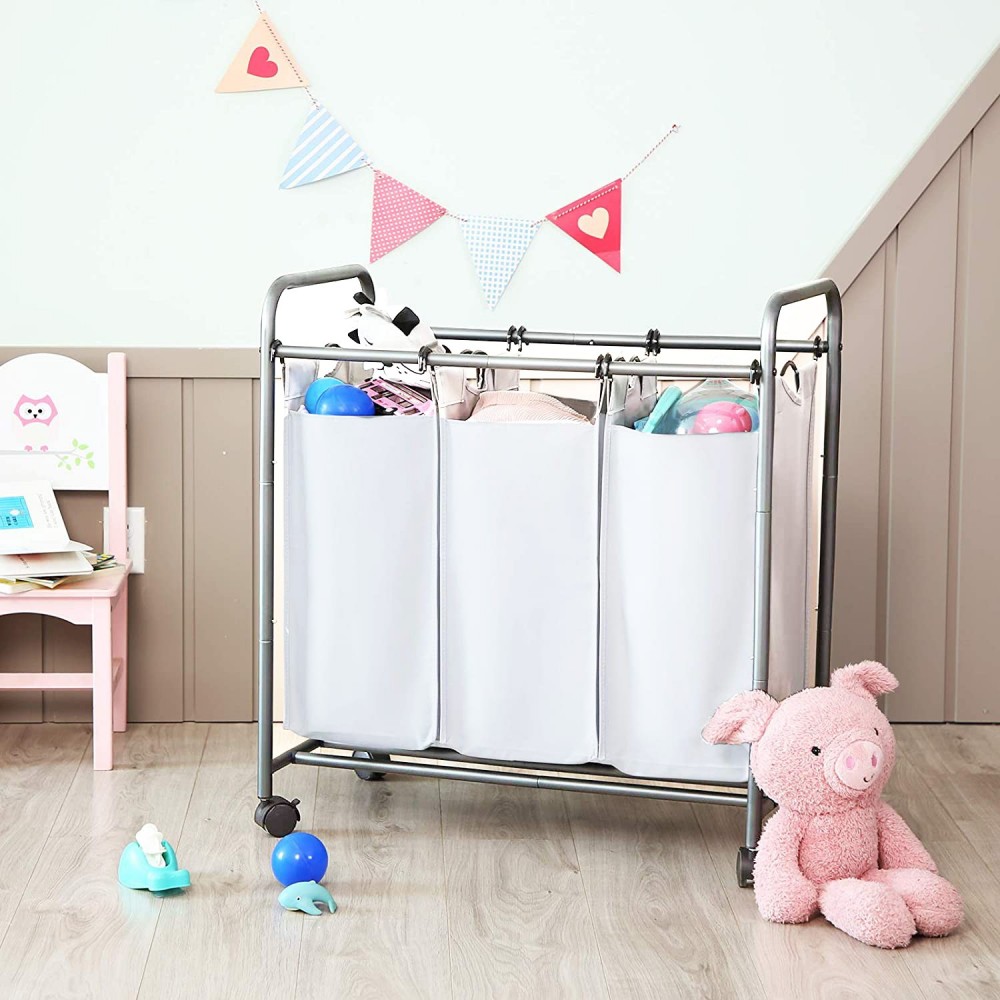 Panier Porte-objets et linge 3 sacs amovibles...