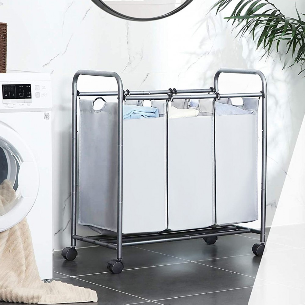 Panier Porte-objets et linge 3 sacs amovibles...