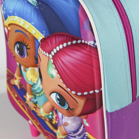 Mini trolley 3D école de loisirs 21-1955 shimmer and shine rose 25x33x10 cm