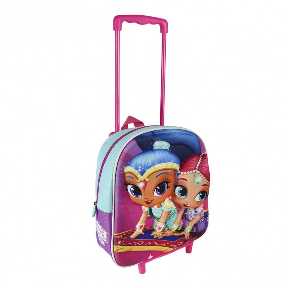 Mini trolley 3D école de loisirs 21-1955 shimmer and shine rose 25x33x10 cm