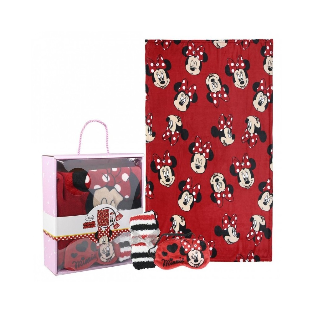 Coffret cadeau 22-3378 Couverture en polaire, bandeau et chaussettes MINNIE