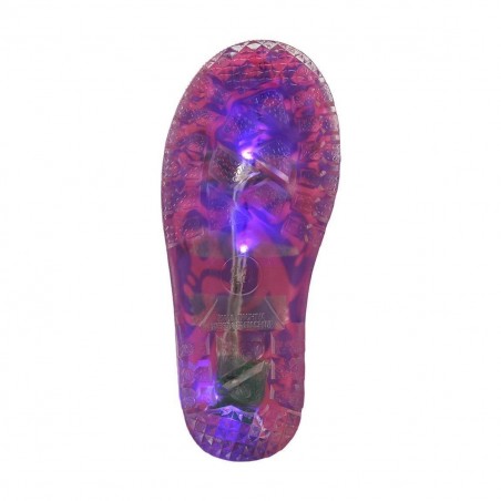 Bottine fille 23-2765 galosce semelle lumineuse Shimmer and Shine violet et rose