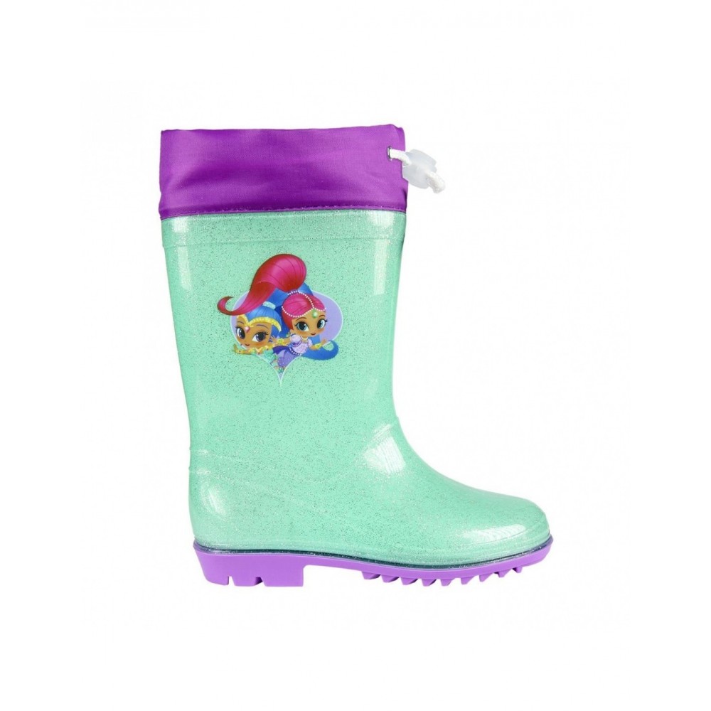 Bottine fille 23-3495 galosce pluie en caoutchouc Shimmer and Shine paillettes