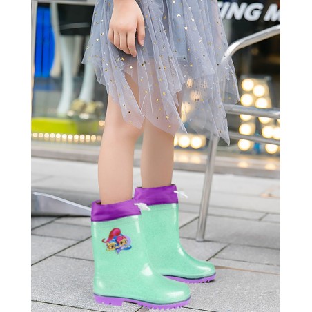 Bottine fille 23-3495 galosce pluie en caoutchouc Shimmer and Shine paillettes