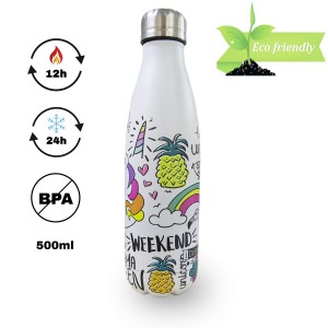Bouteille UNICORN acier double paroi ID0009 réutilisable... 2