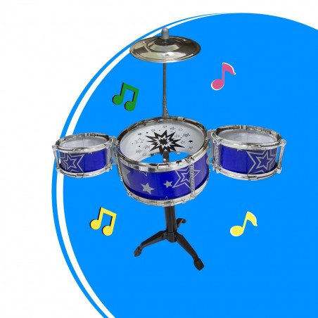 REMITOYS Set Batterie 4 éléments pour enfants 258048 à monter 30 cm