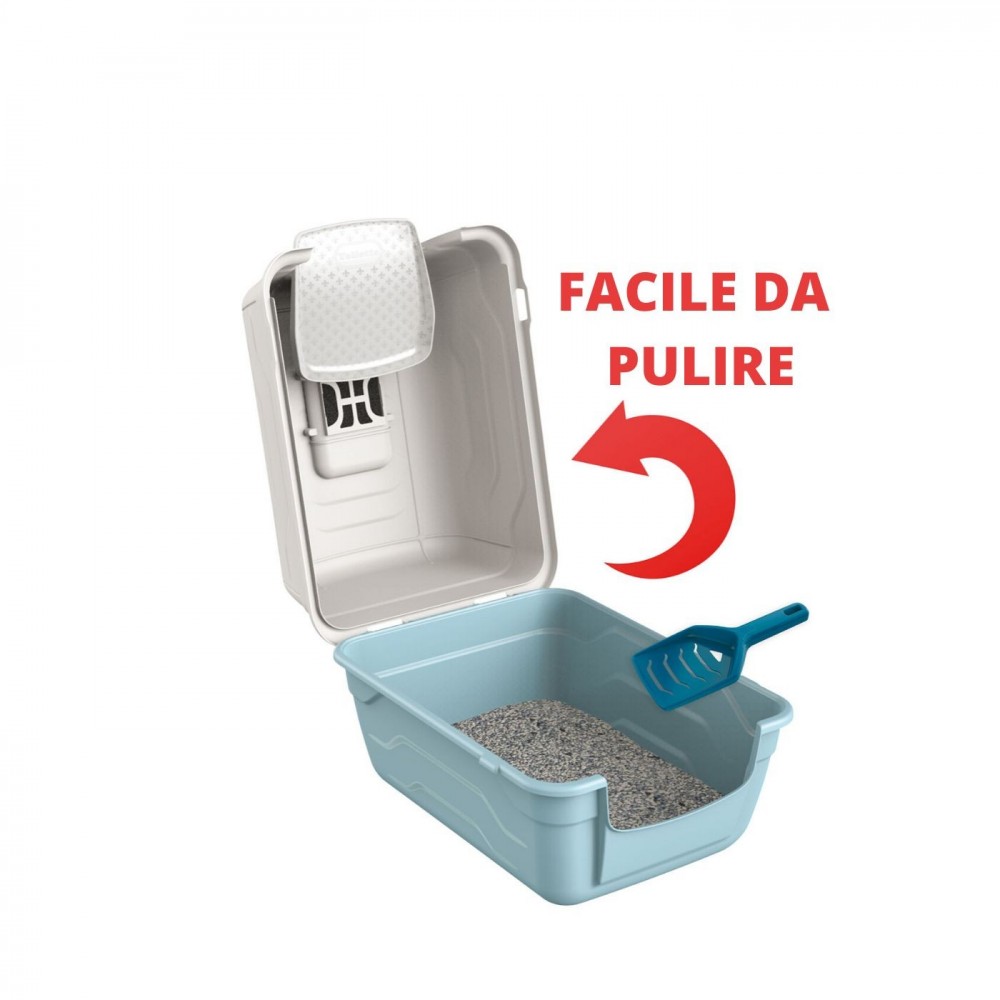 Roto Toilet Litiere Fermee 105 Pour Chats 47x35xh40 Cm Avec Filtre Anti Odeur