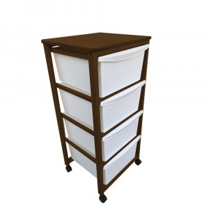 Panier à tiroirs en bois 992-993 avec 4 tiroirs 1 plateau... 2