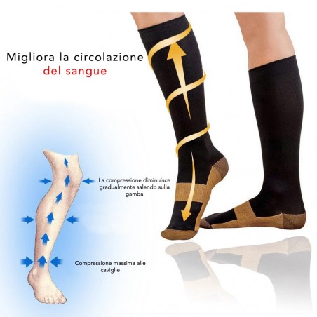 Chaussettes de coton de cuivre défacifiant 160207 effets bénéfiques, détend