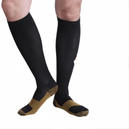 Chaussettes de coton de cuivre défacifiant 160207 effets bénéfiques, détend