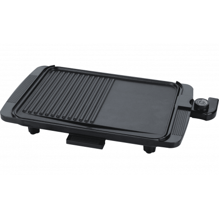 Maître Grill électrique EB1500 plaque 1500W anti-adhérent amovible 50x30x8h cm