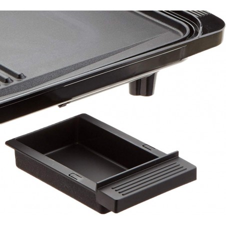 Maître Grill électrique EB1500 plaque 1500W anti-adhérent amovible 50x30x8h cm