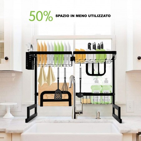 Emay Égouttoir 92x45h cm acier 013005 de dessus évier vaisselle