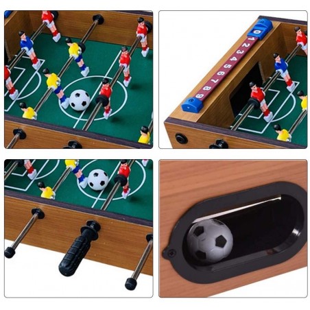 Table de Football Babyfoot 539706 table avec 2 boules 51x51x10h cm
