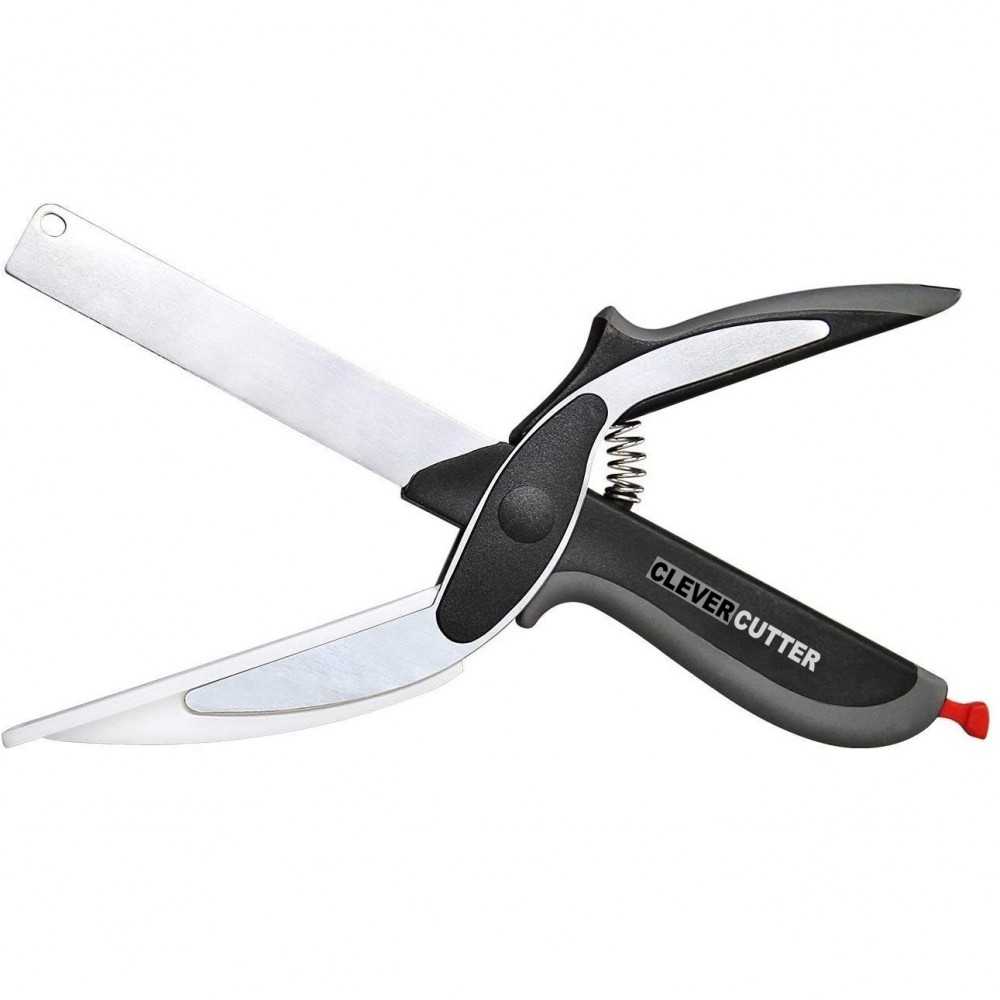 Smart Cutter 2 en 1 Ciseaux et Couteau 466359 Lames en acier et poignée souple